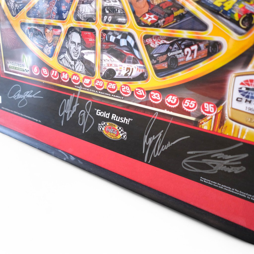 Coca-Cola 600 Race 50th Anniversary - Driver Autograph Print - COA