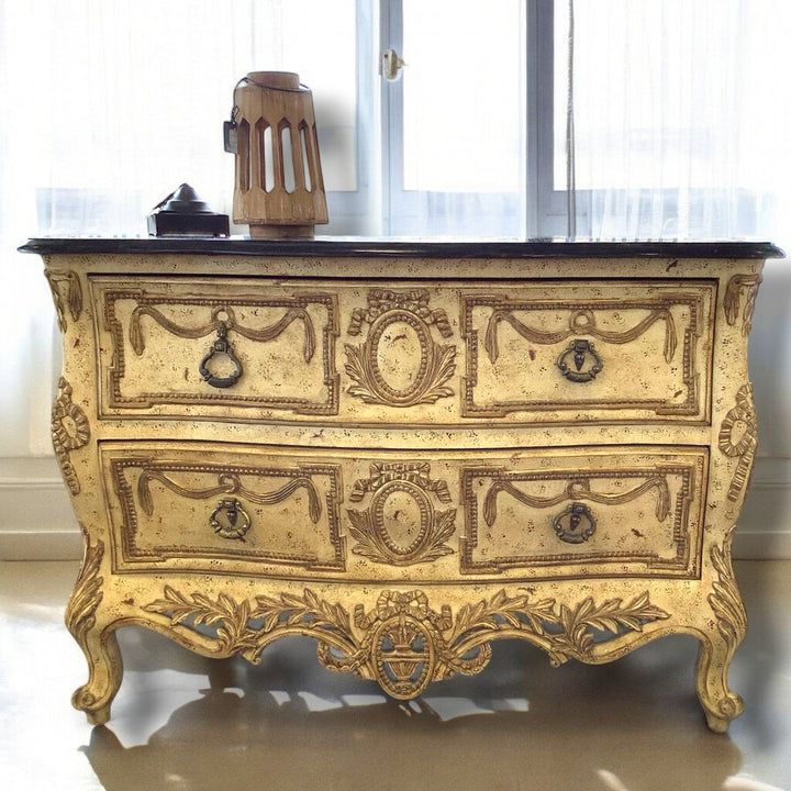 French Style Dresser W/ Faux Marble Top