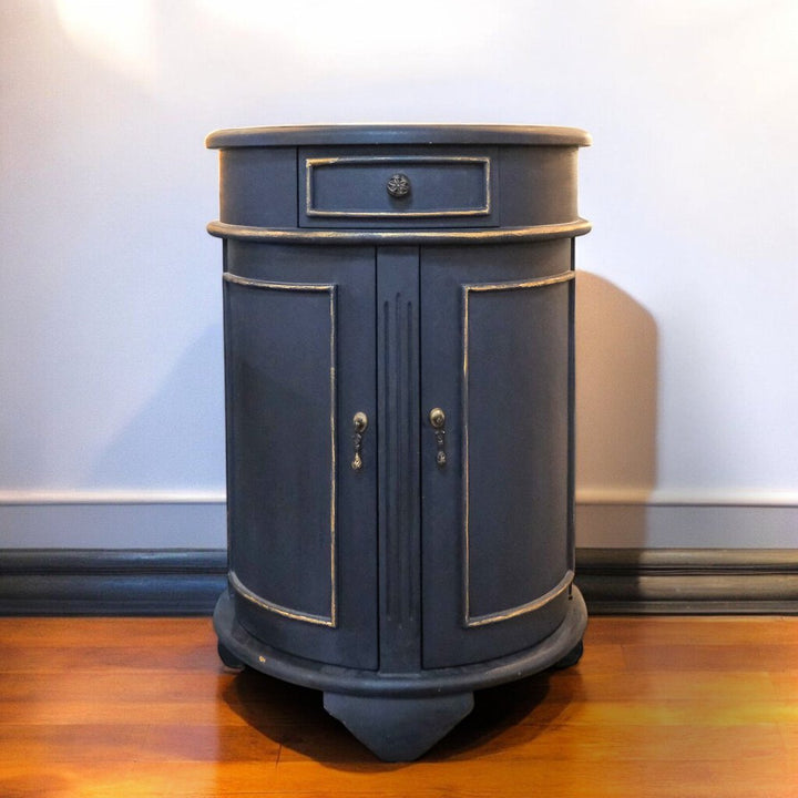 Painted Demilune Cabinet