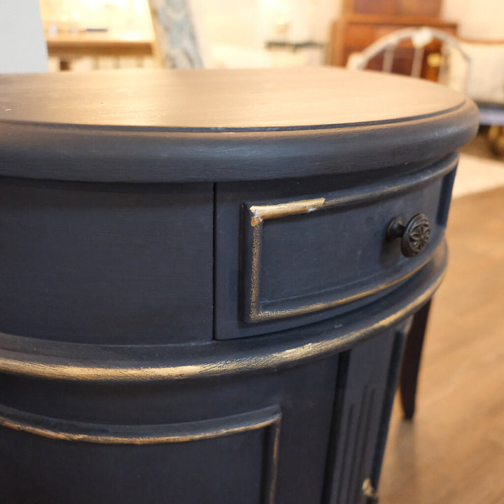 Painted Demilune Cabinet