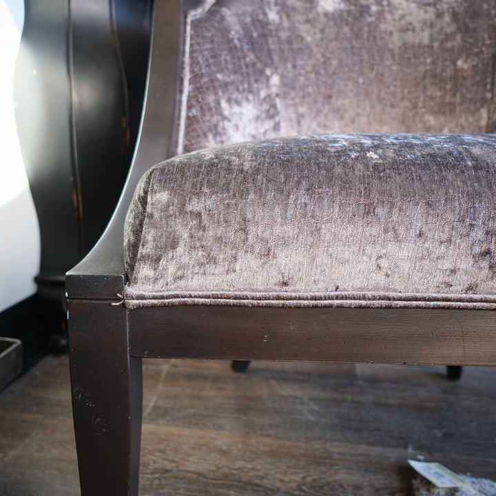 Orig Price $1200 - Crushed Velvet Barrel Chair