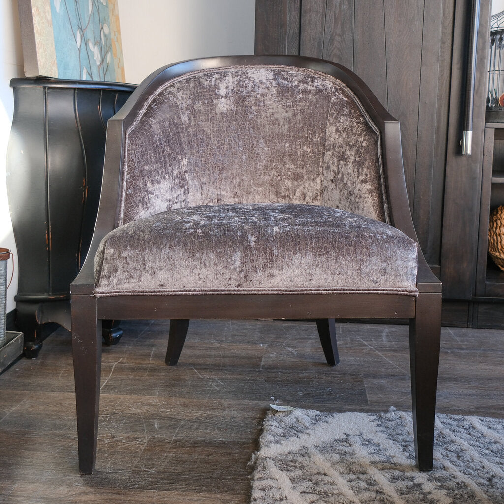 Orig Price $1200 - Crushed Velvet Barrel Chair