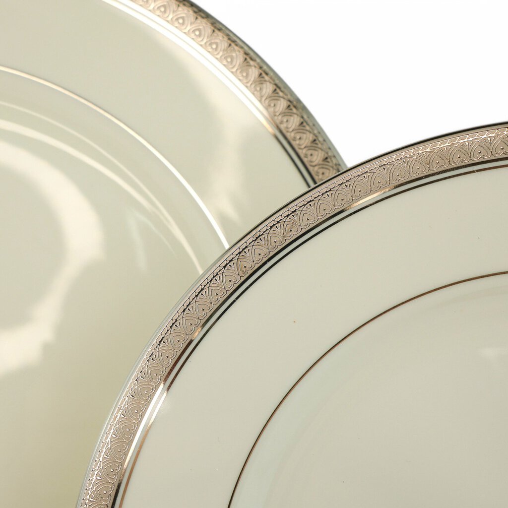 7 piece Place Setting for 12 with Serving Pieces - Palatial Platinum