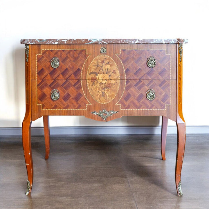 French Marquetry Gustavian Commode