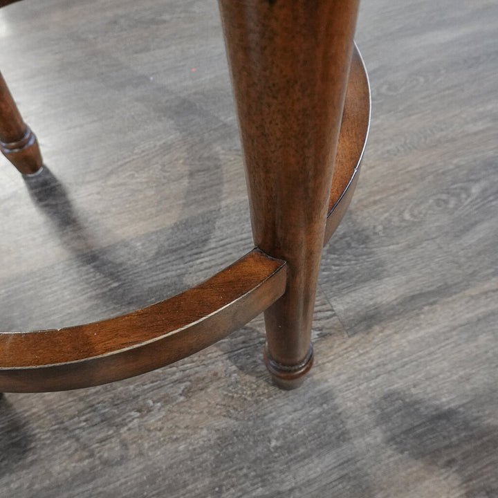 Orig Price $599 - Ornate Bar Stool with Leather Seat