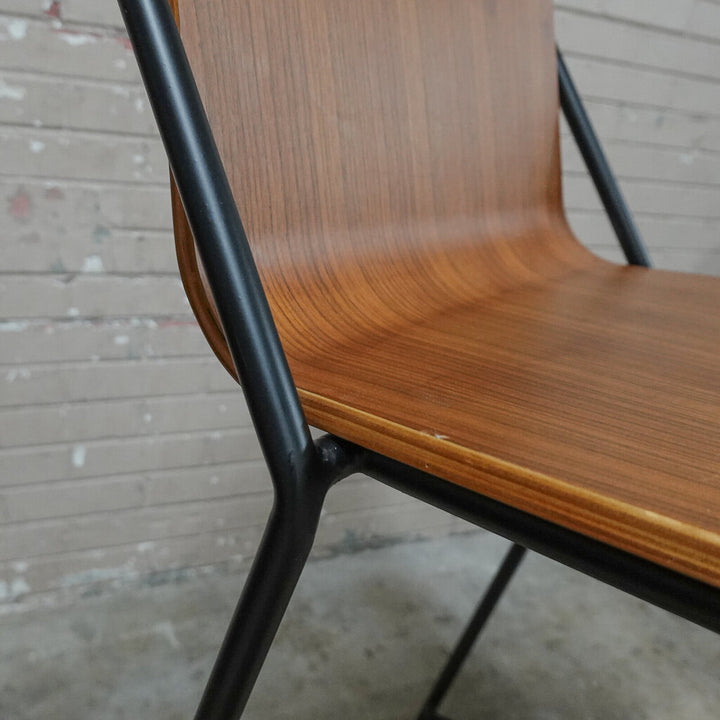 Orig Price $319 - Modern Wood and Metal Sling Stool