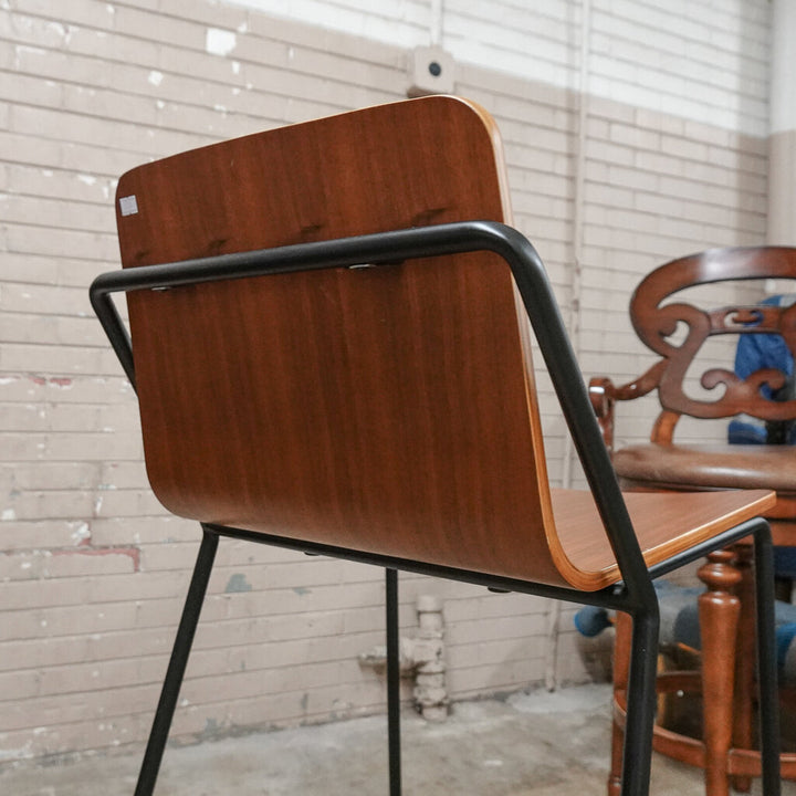 Orig Price $319 - Modern Wood and Metal Sling Stool