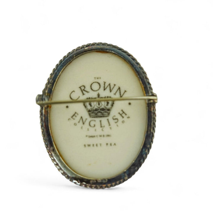Crown English Flower Fairies Silver Pin - Box
