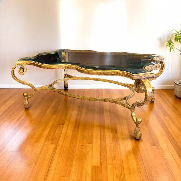 Glass Ornate Cocktail Table