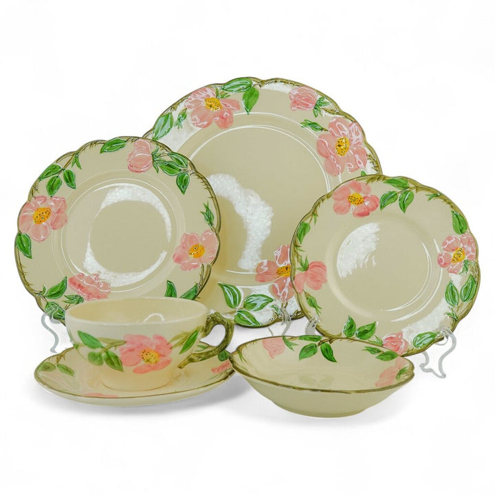 6 piece Service for 8 Plus Serving Pieces - Desert Rose