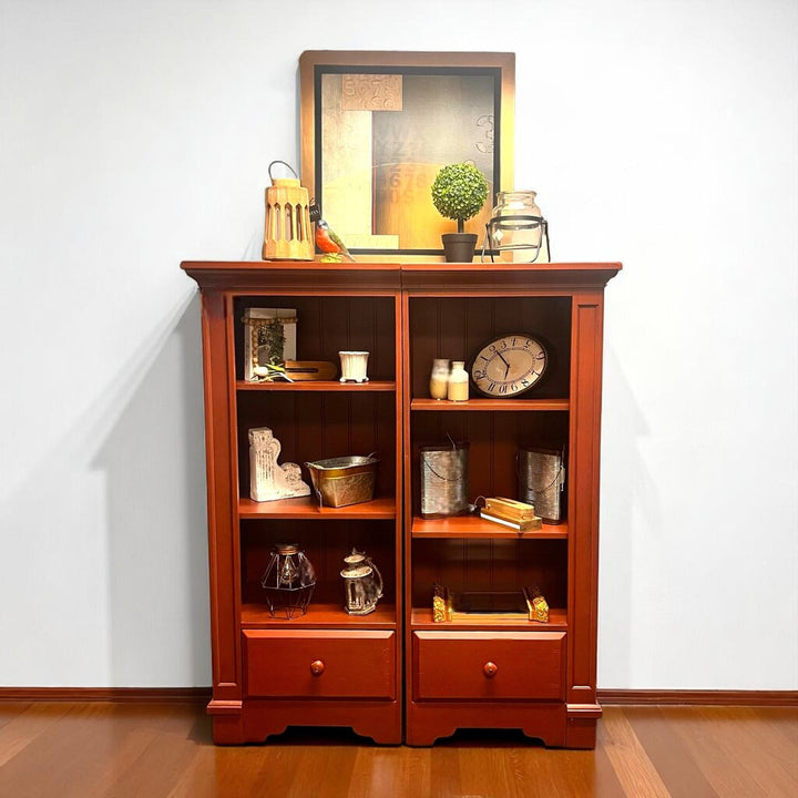 Double Bookcase w/ Storage