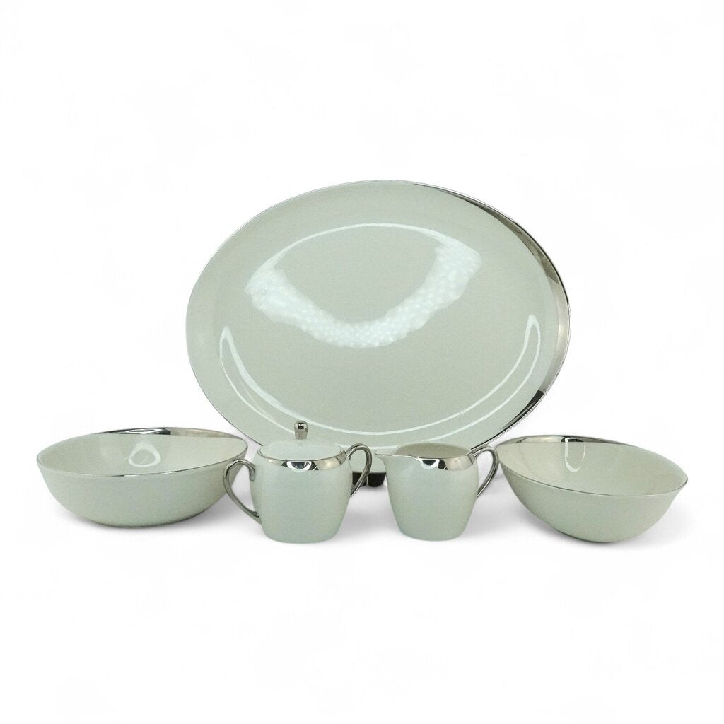 5 Piece Service for 12 plus Serving Pieces - Crescent 1123