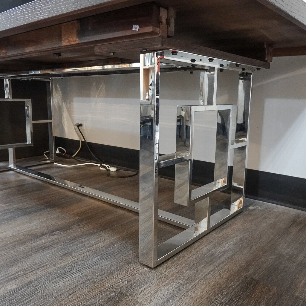 Orig. Price $2700 - Dining Table with Chrome Base