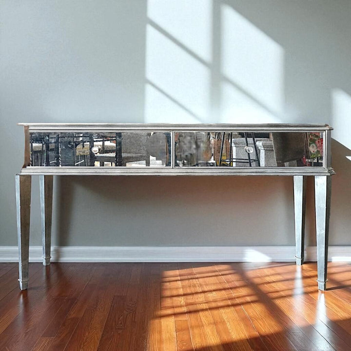 Orig. Price $1575 - Vivka Mirrored Sofa Table