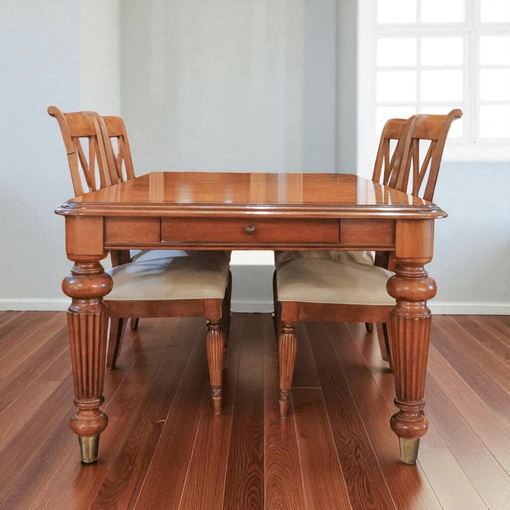 Orig Price $2000 - Dining Table with 2 Leaves and 4 Chairs