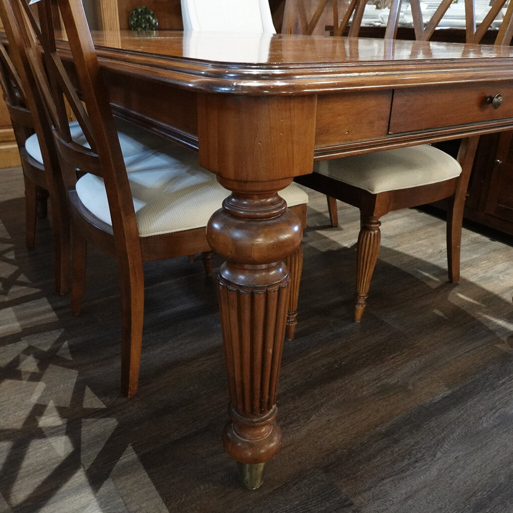 Orig Price $2000 - Dining Table with 2 Leaves and 4 Chairs
