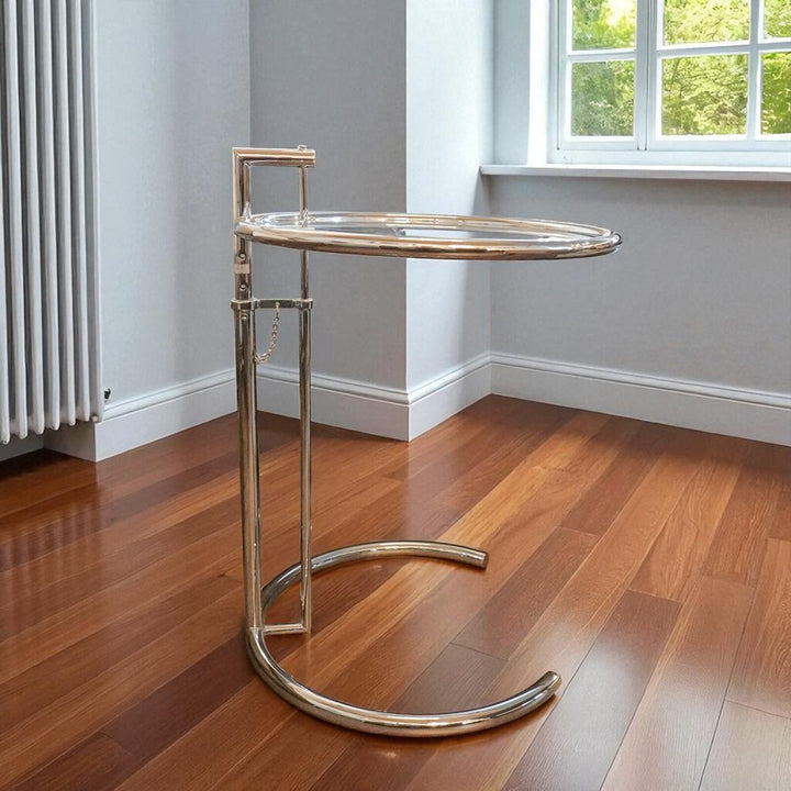 Adjustable Glass Cantilever Table