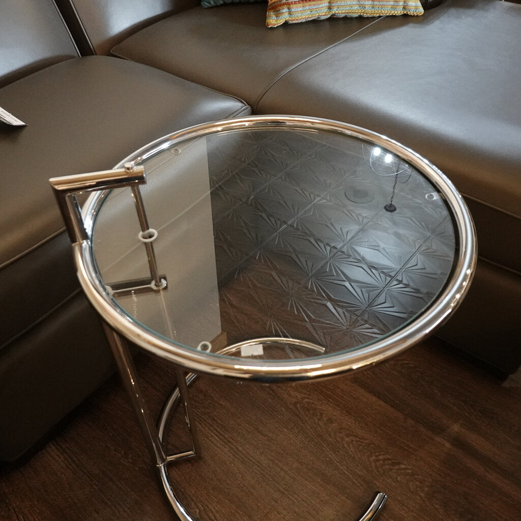 Adjustable Glass Cantilever Table