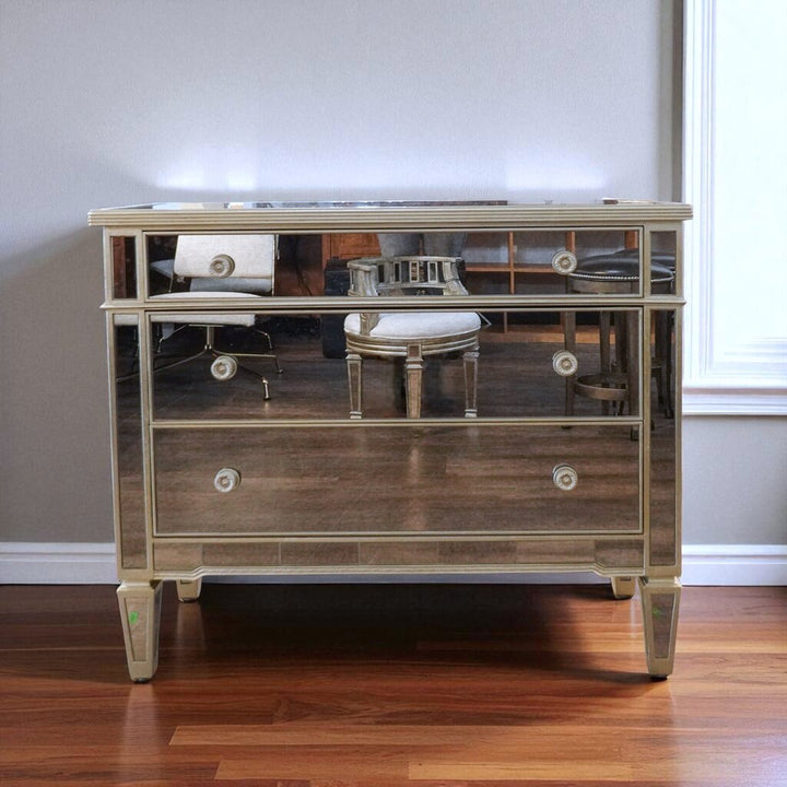 Orig Price $1500 - 3 Drawer Mirrored Dresser