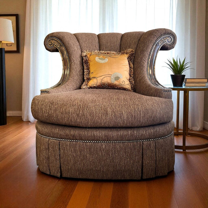 Orig Price $7000 - Swivel Chair w/ Accent Pillow