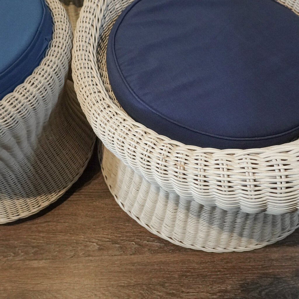 Circa 1970s Retro 3 Piece Wicker Set