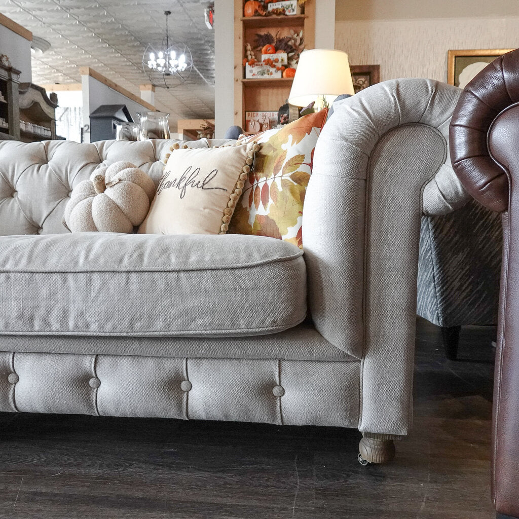 Orig Price $2000 - Chesterfield Roll Arm Sofa
