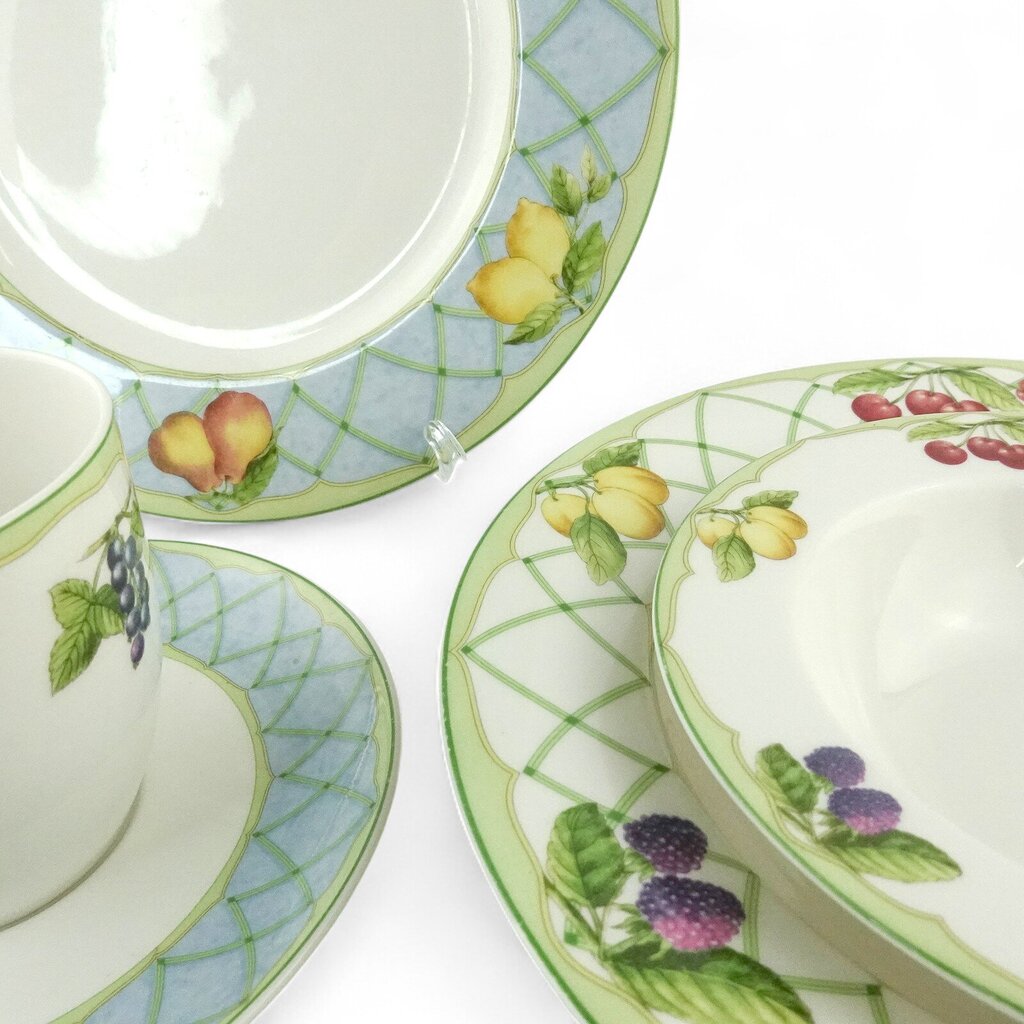 5 piece Luncheon Set for 7 plus Extras - Optima Fruit Rapture