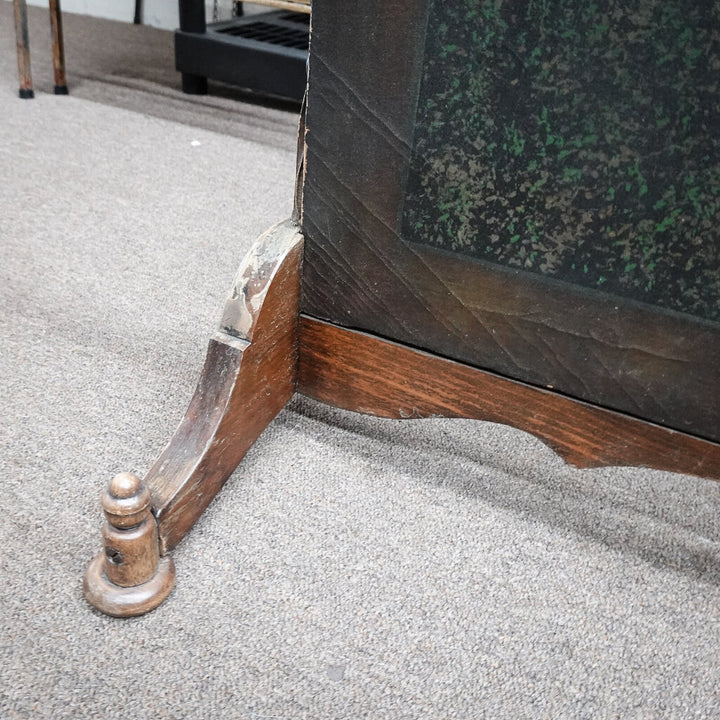 Antique Federal Leather Clad Fire Screen