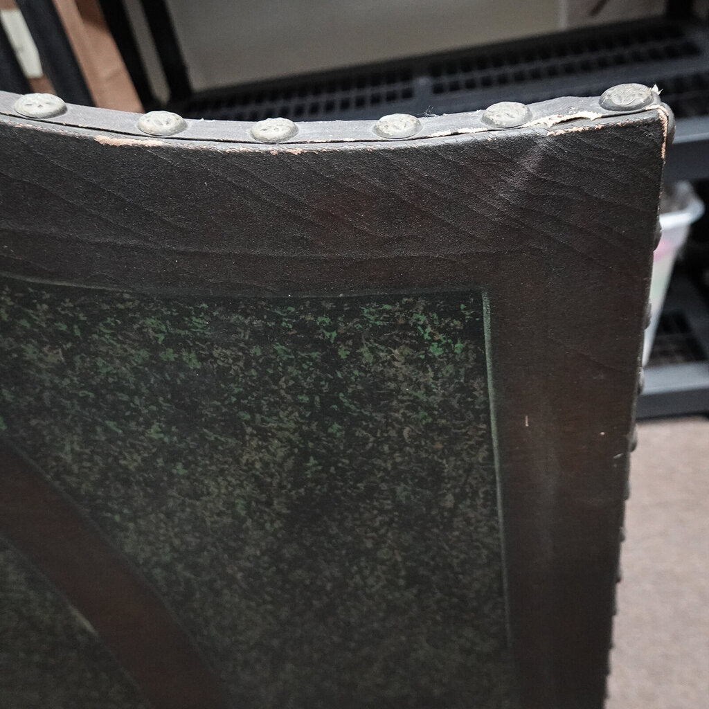 Antique Federal Leather Clad Fire Screen