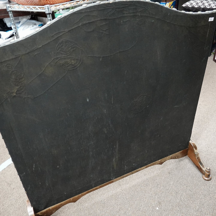 Antique Federal Leather Clad Fire Screen