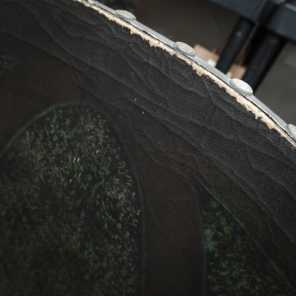 Antique Federal Leather Clad Fire Screen