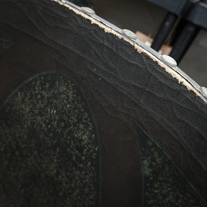 Antique Federal Leather Clad Fire Screen