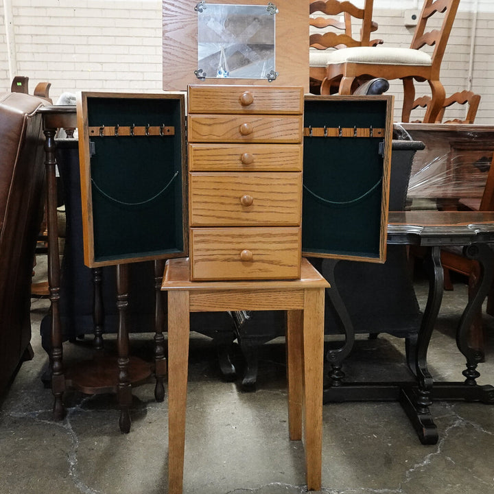 Oak Jewelry Armoire