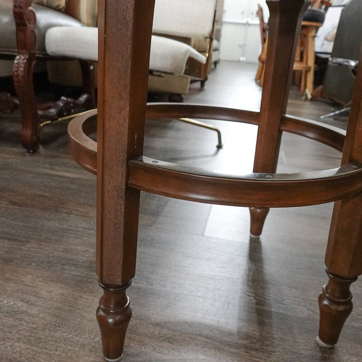 Orig Price $599 - Ornate Bar Stool with Leather Seat