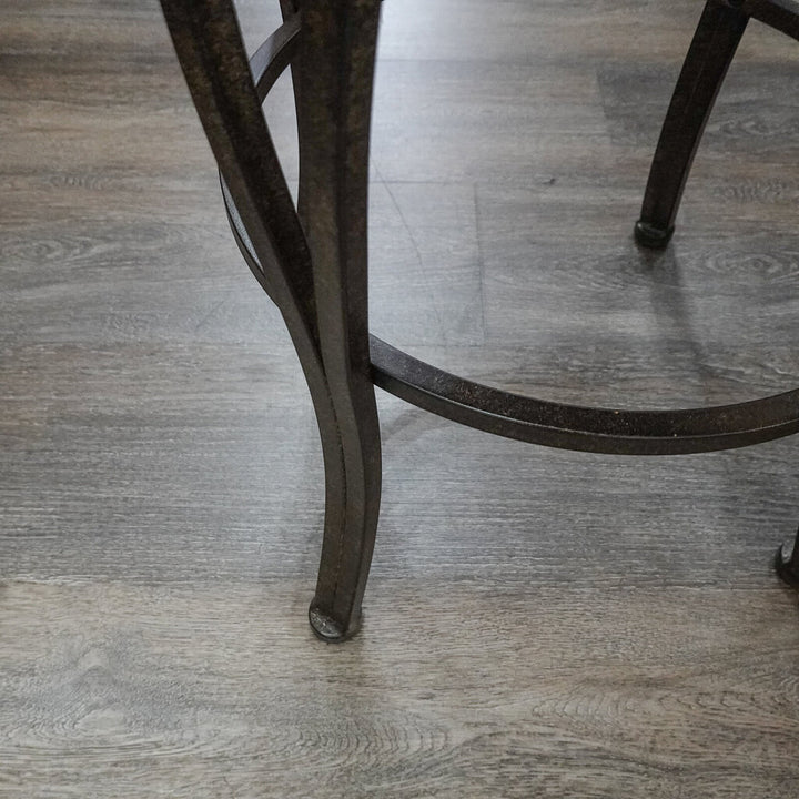 Iron Scroll Swivel Stool