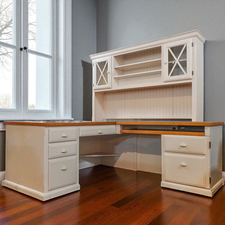 Orig Price $3000 - L-Shape Desk with Hutch