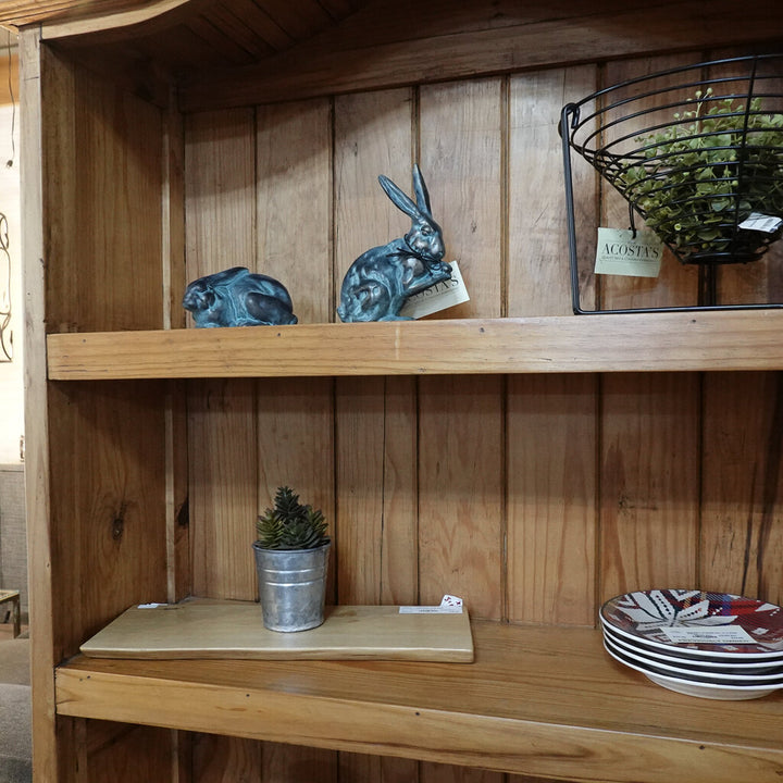 Rustic Pine Bookcase with 2 Drawers