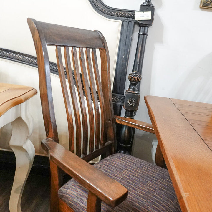 Orig Price $2800 - Amish Dining Table with Leaf and 6 Chairs