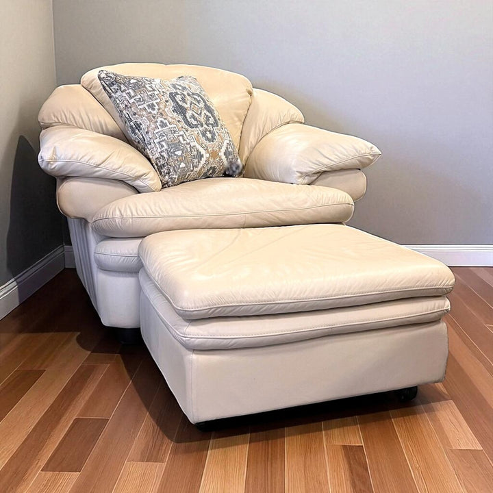 Orig Price $960 - Club Chair w/ Ottoman
