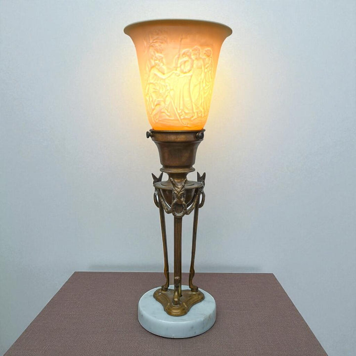 Antique Brass Accent Lamp