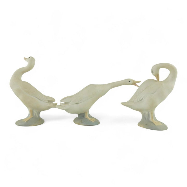3 Piece Set - Preening Goose, Goose, Hissing Goose 4553, 4552, 4551 - Matte