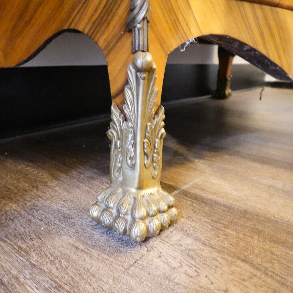French Style Bombe Chest with Marble Top