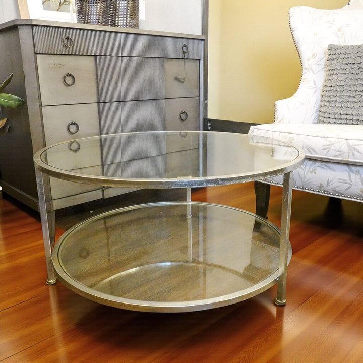 Round Glass Top Cocktail