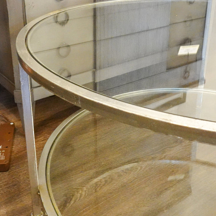 Round Glass Top Cocktail