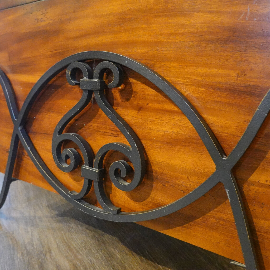 Wood and Iron Chest Table