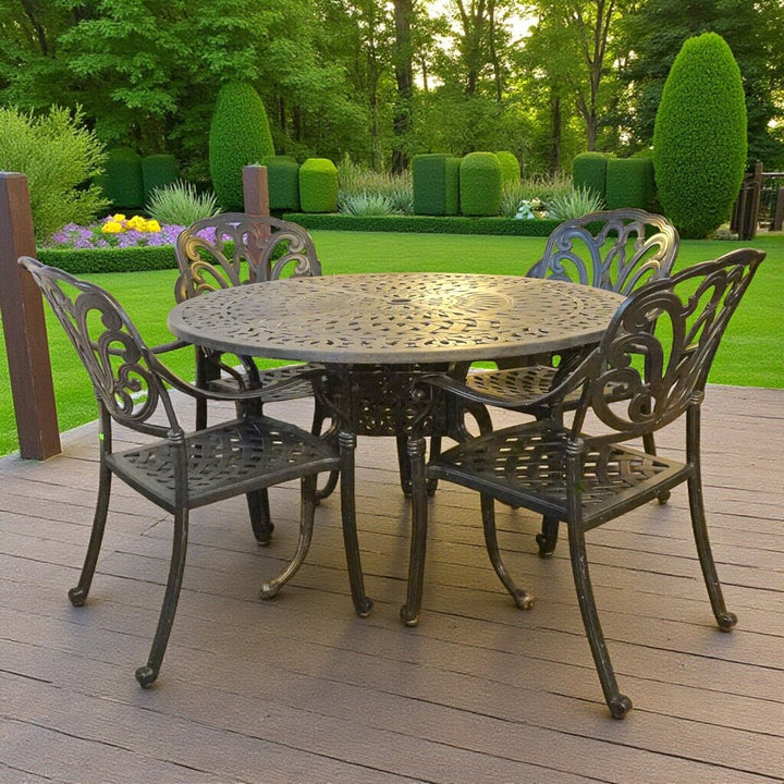 Orig Price $1750 - Iron Patio Table with 4 Chairs