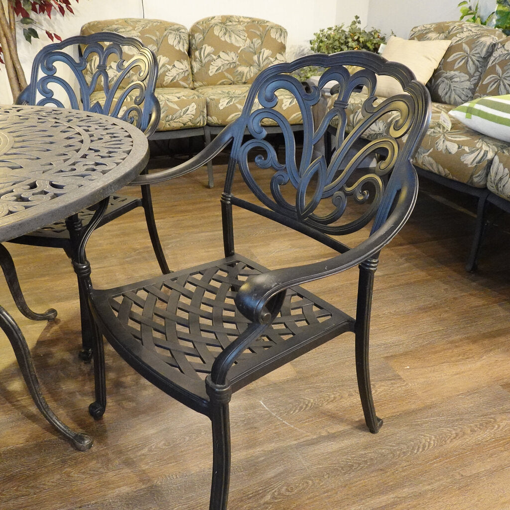Orig Price $1750 - Iron Patio Table with 4 Chairs