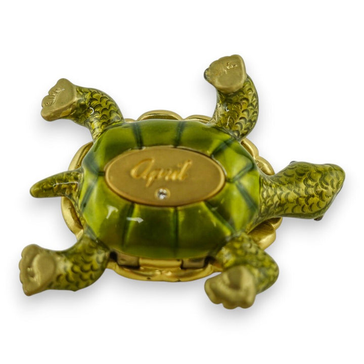 April Birthstone Turtle Trinket Box