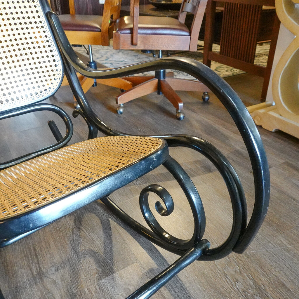 Vintage Bentwood and Cane Rocking Chair