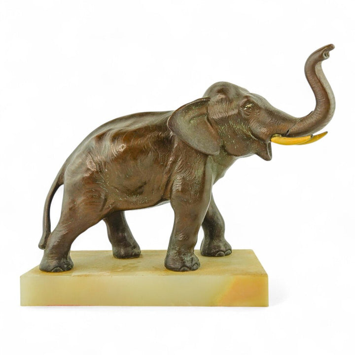 Bronze Elephant on Marble